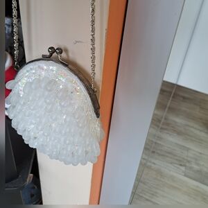 White evening bag